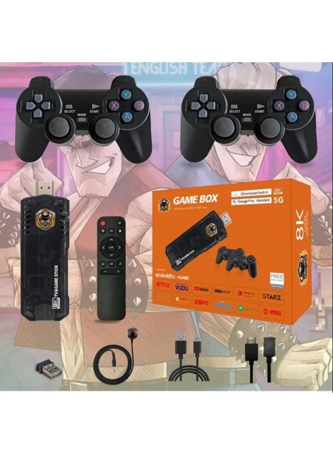 عام جهاز ألعاب GAME BOX بدقة 8K مع وحدتي تحكم لاسلكية وبطاقة 64 جيجابايت - Image 3